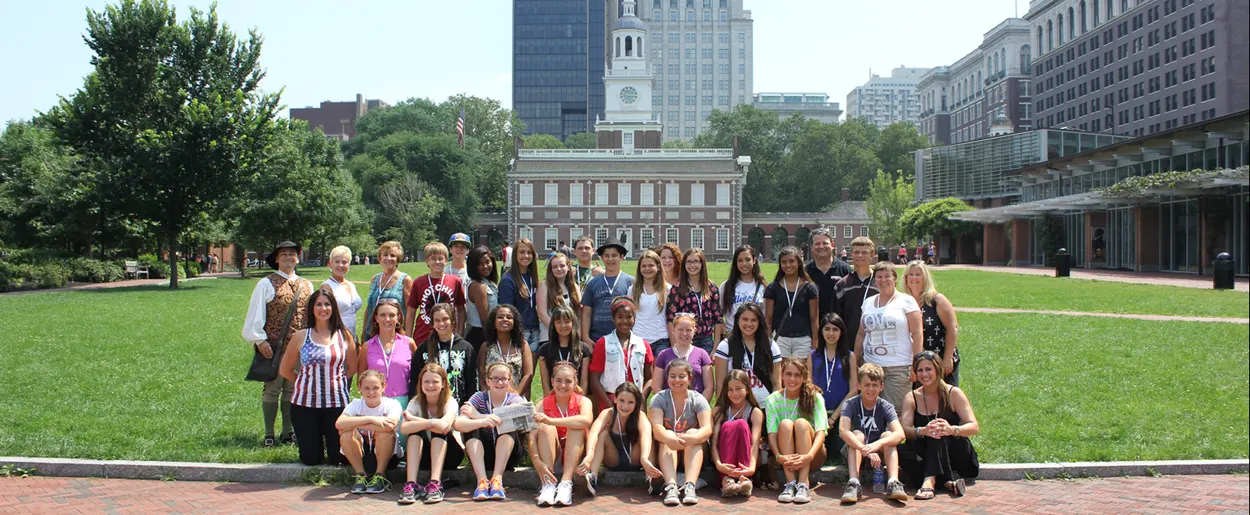 School group at Independence Hall